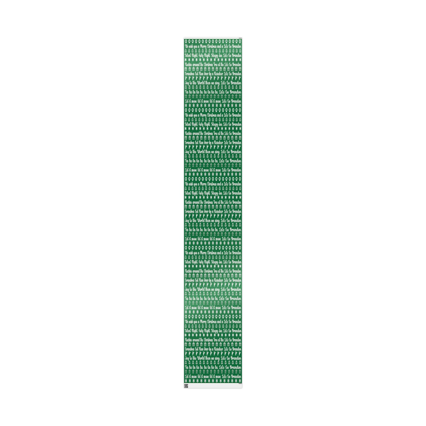 Funny Let's Go Brandon Christmas Gift Wrap Green - Brandon Trump Gift Wrap Funny Green Wrapping Paper