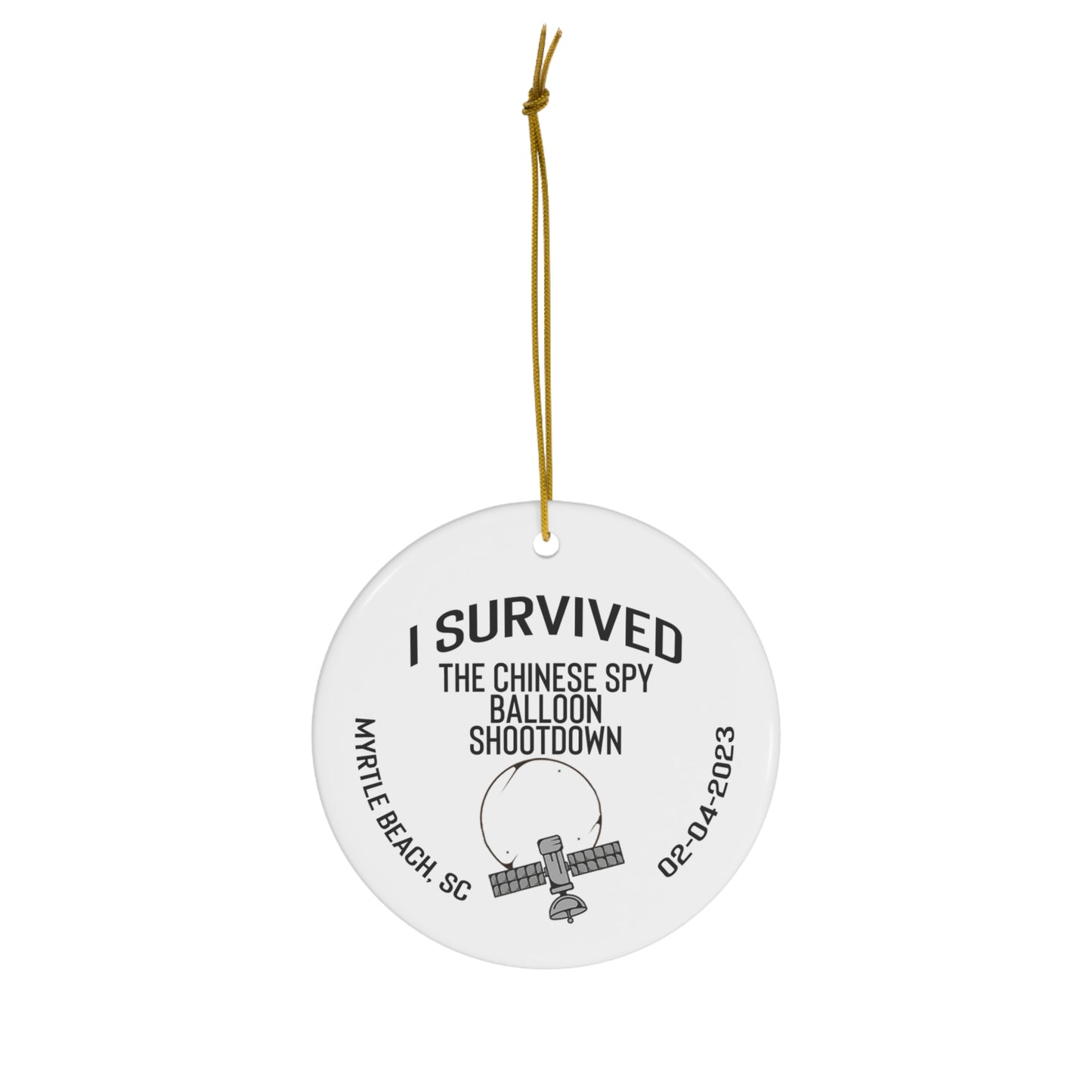 Chinese Spy Balloon Ornament Funny Christmas Ornament 2023 Ornament US Events