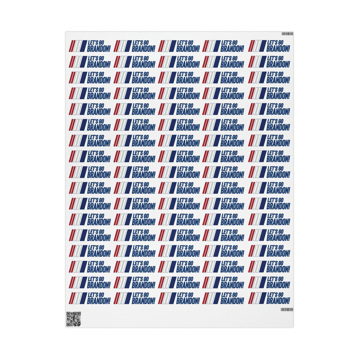 Let's GO Brandon Racing Style USA Wrapping Paper for Gifts - Trump Christmas Wrapping Paper