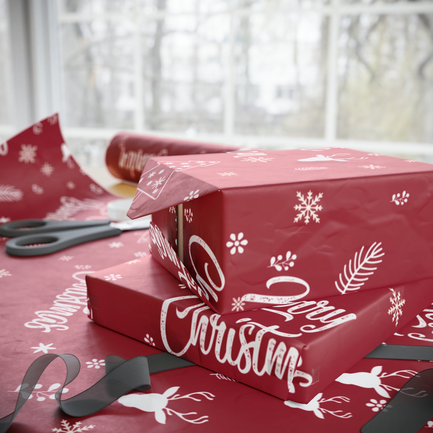 Red Christmas Gift Trump Wrapping Paper Trump Christmas Gift Let's Go Brandon Gift Wrap