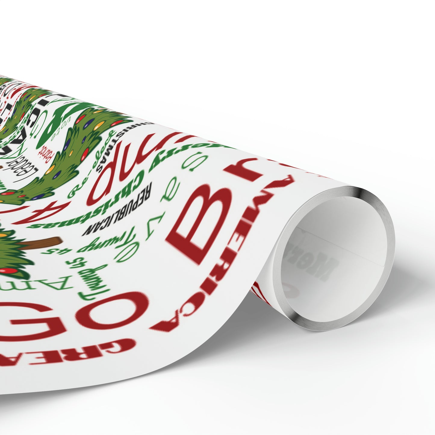 Christmas Word Wrap Trump Gift Wrap for Gifts Christmas - Let's Go Brandon Gift Wrap