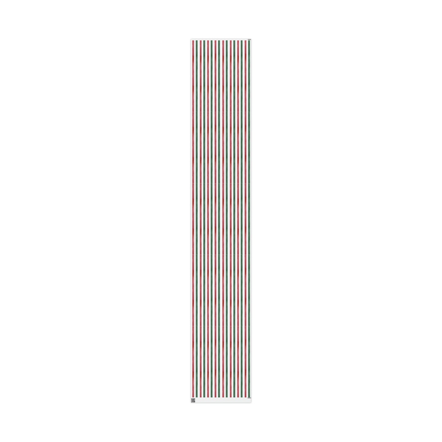 Watercolor Red Green Stripes Wrapping Paper for Gifts - Christmas Stripes Gift Wrap