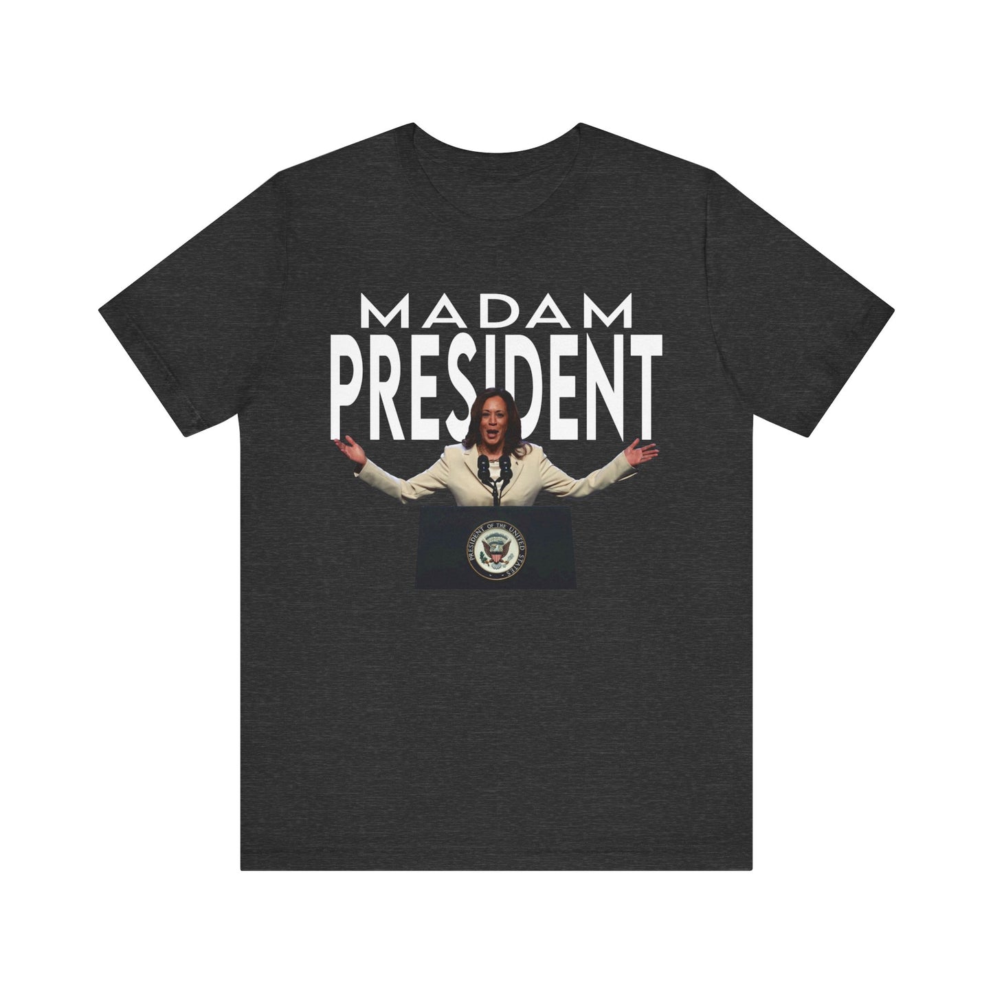 Madam President Kamala Harris, Bella Canvas 3001 Unisex T-Shirt, Kamala Shirt, Kamala DNC Shirt - Anti Trump, Democracy Shirt, Kamala Shirt