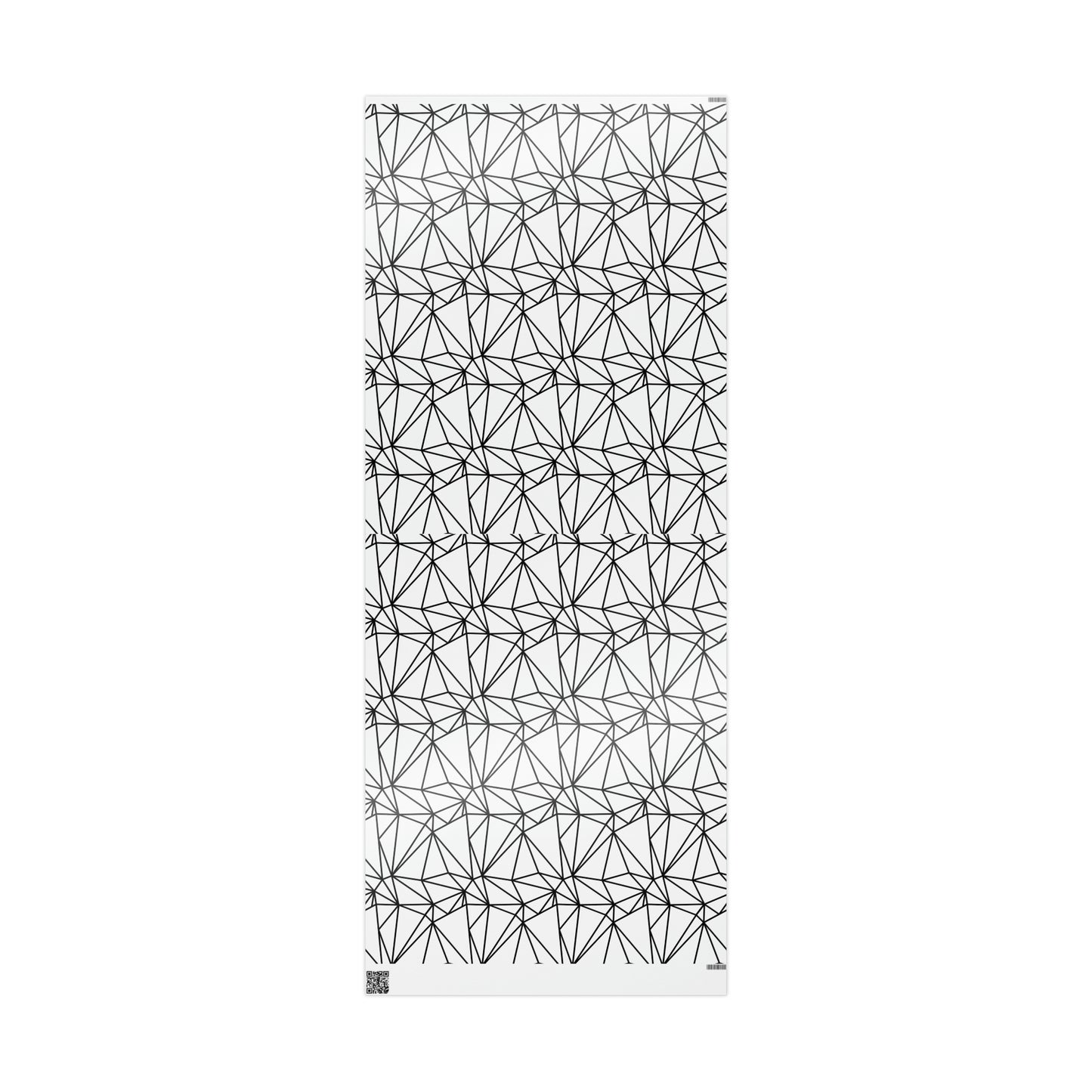 Black and White Poly Pattern Wrapping Paper for Gifts - Poly Shape Pattern Gift Wrap Paper