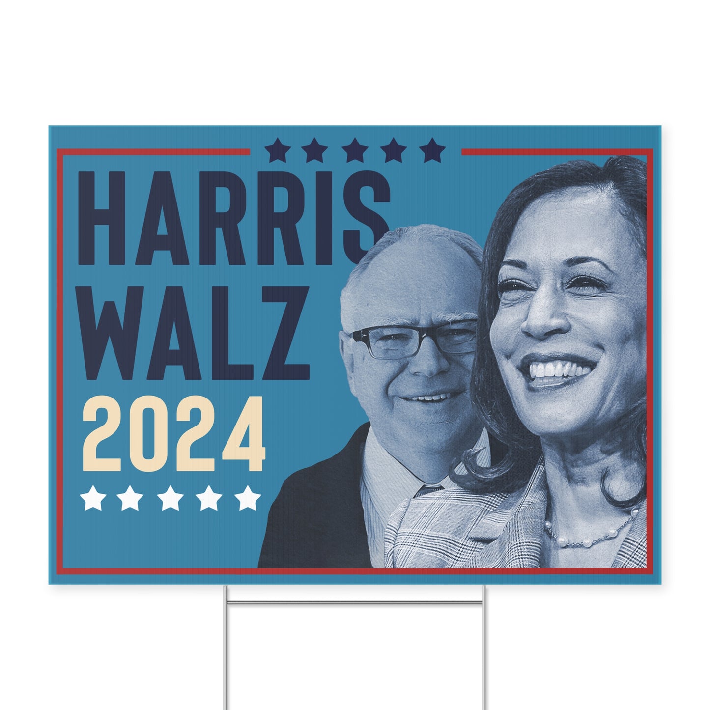 Kamala Harris Walz VP, Tim Walz VP Pick, Harris 2024 Yard Sign with Stand, Kamala Sign, Not Going Back, Lawn Sign 18" x 24"