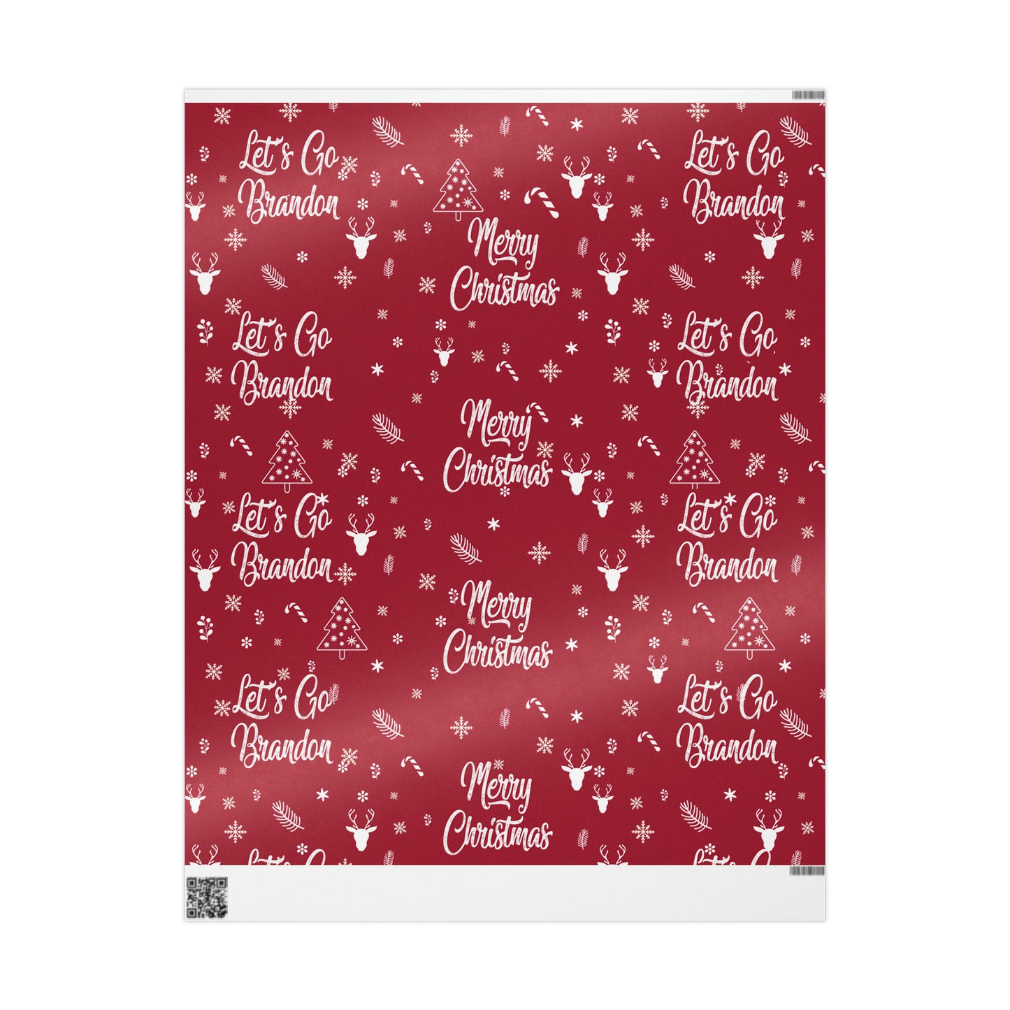 Red Christmas Gift Trump Wrapping Paper Trump Christmas Gift Let's Go Brandon Gift Wrap