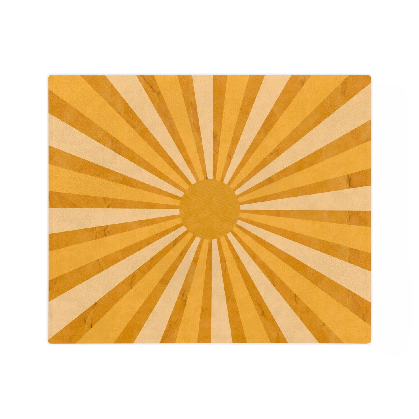 Groovy Yellow Sun Rays Throw Sofa Bed Blanket - Soft Thick Velveteen Minky Throw Blanket
