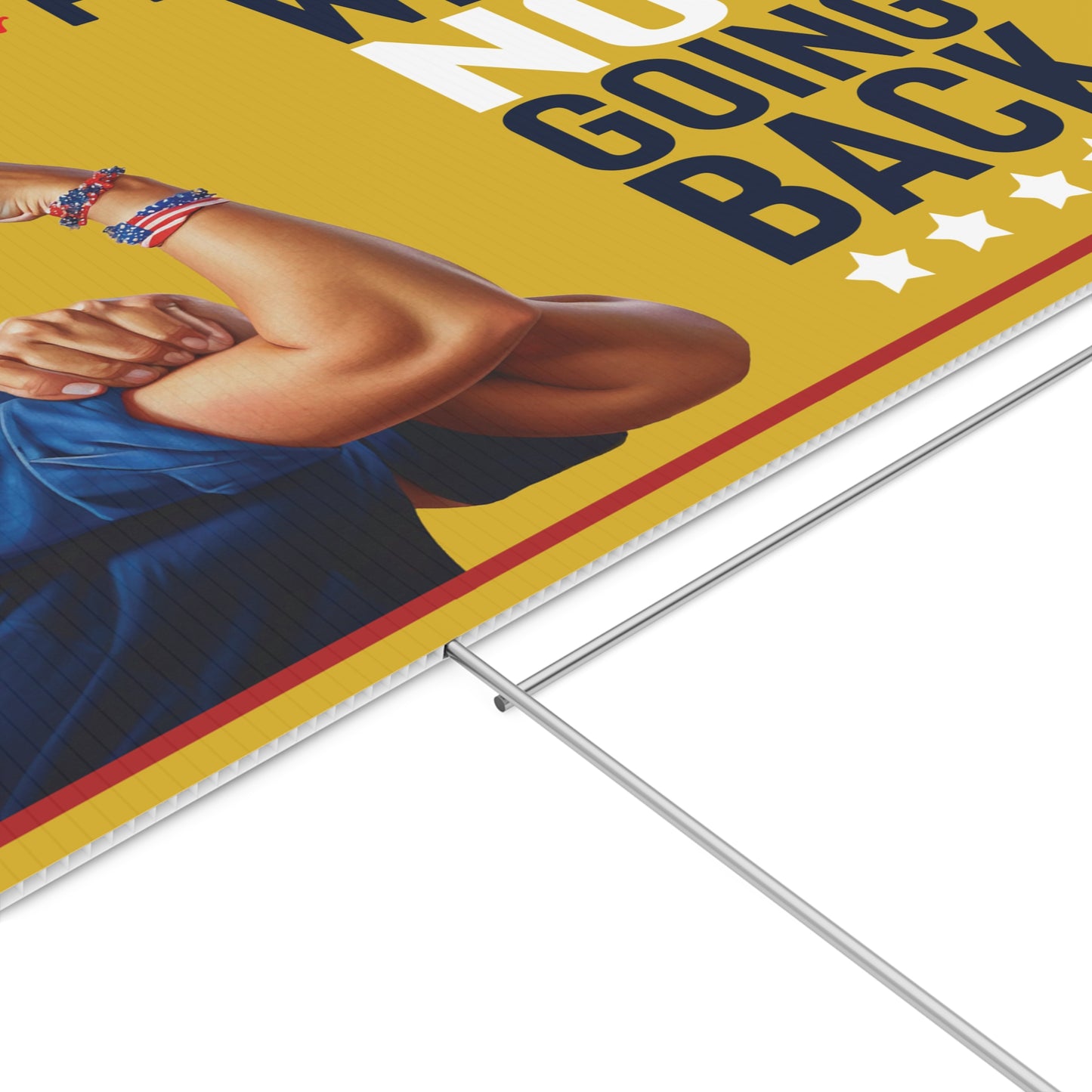 We're NOT Going Back, Harris Walz Election Sign, Double Sided Yard Sign w Stand, Kamala Yard Sign, 18" x 24", Harris Walz, Kamala Poster