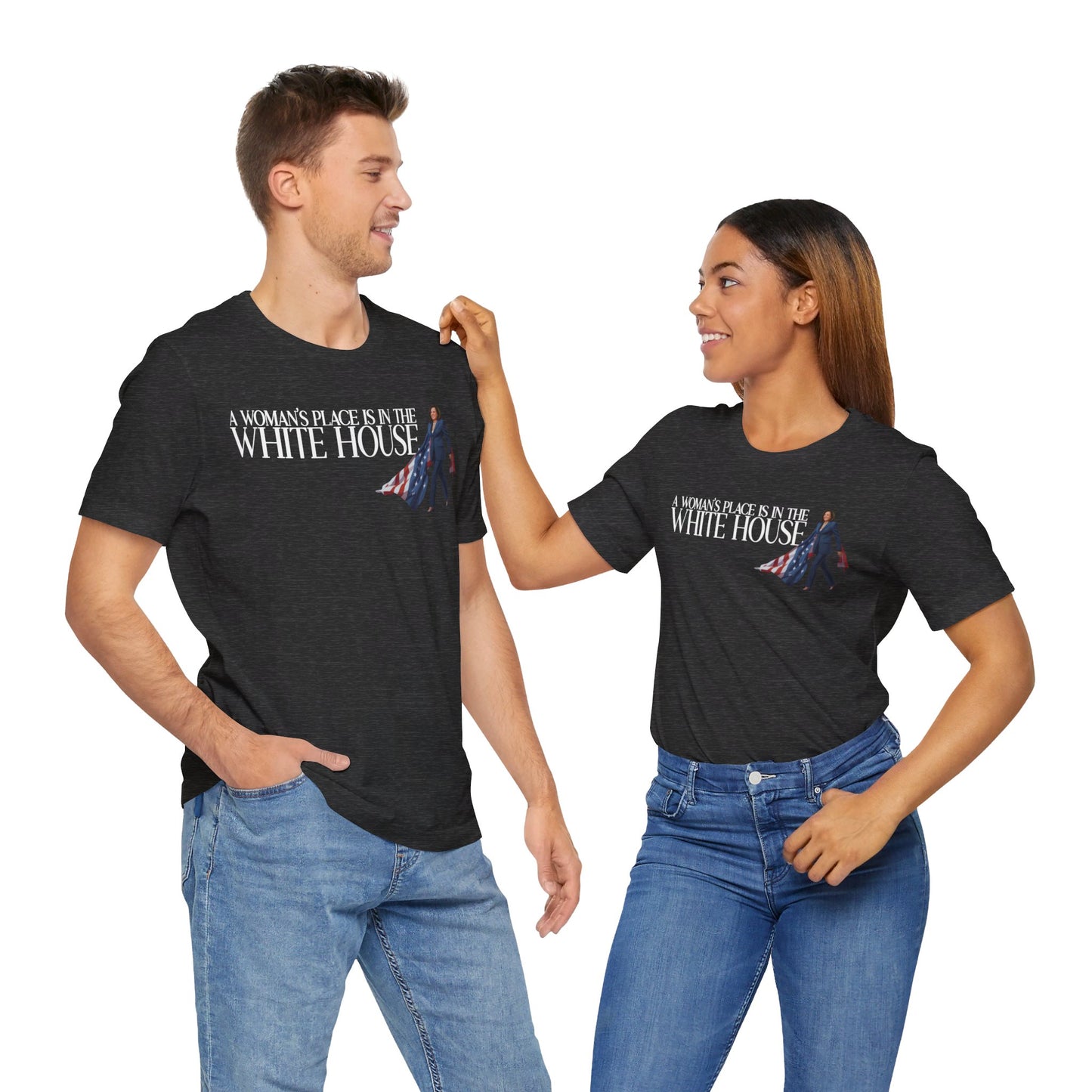 Woman's Place is in the White House, Madam President Kamala Harris, Bella Canvas 3001 Unisex T-Shirt, Kamala Shirt, Kamala DNC Shirt, Kamala