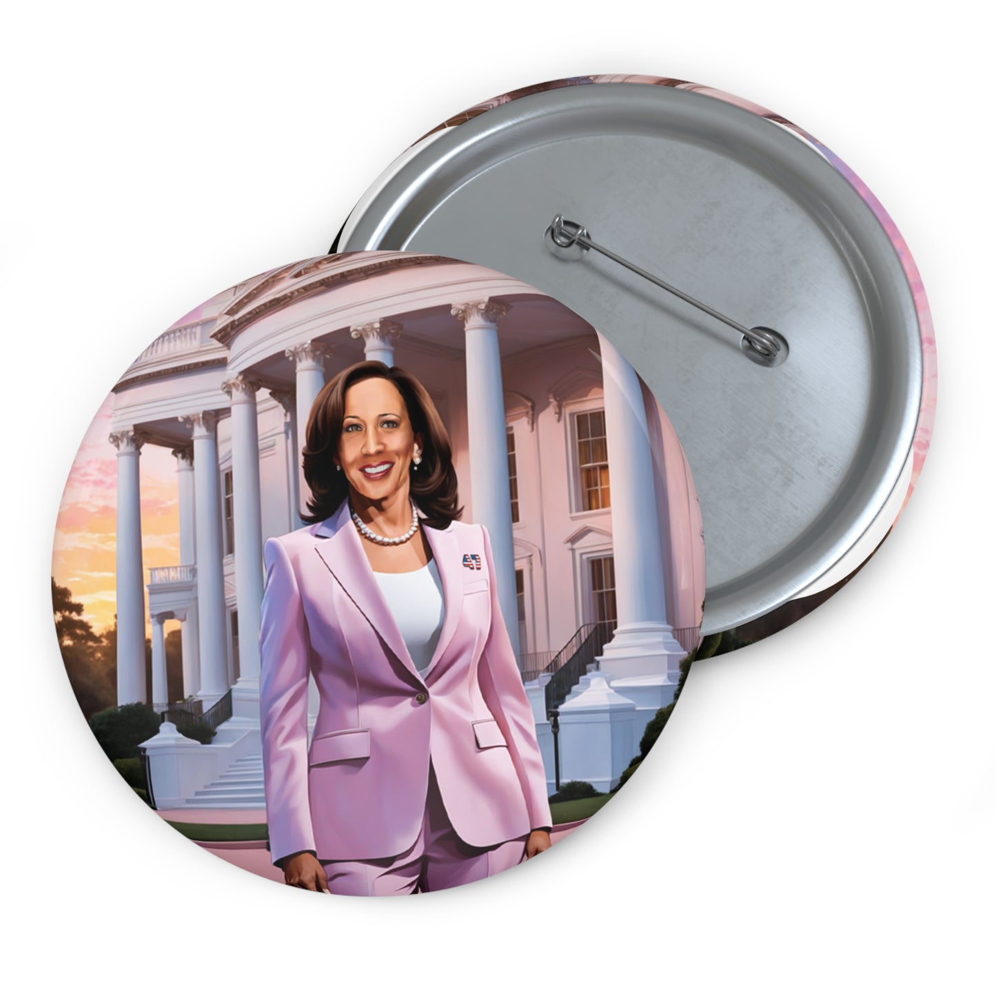 Kamala Harris Art 2024 Pin Button, Kamala President, Madam Vice President Kamala, Harris 2024, Vote Pin Button, Kamala White House
