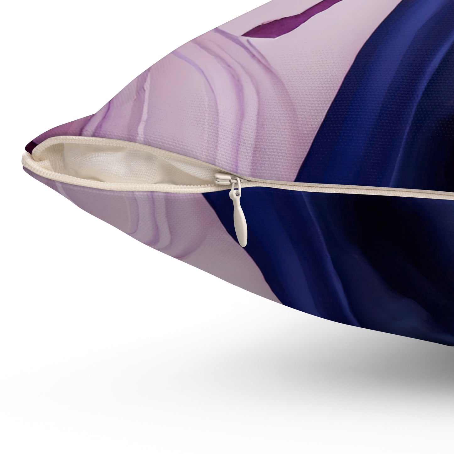 Amazing Marble Print Blue Pink Purple Gold Marble Pattern Spun Polyester Square Pillow