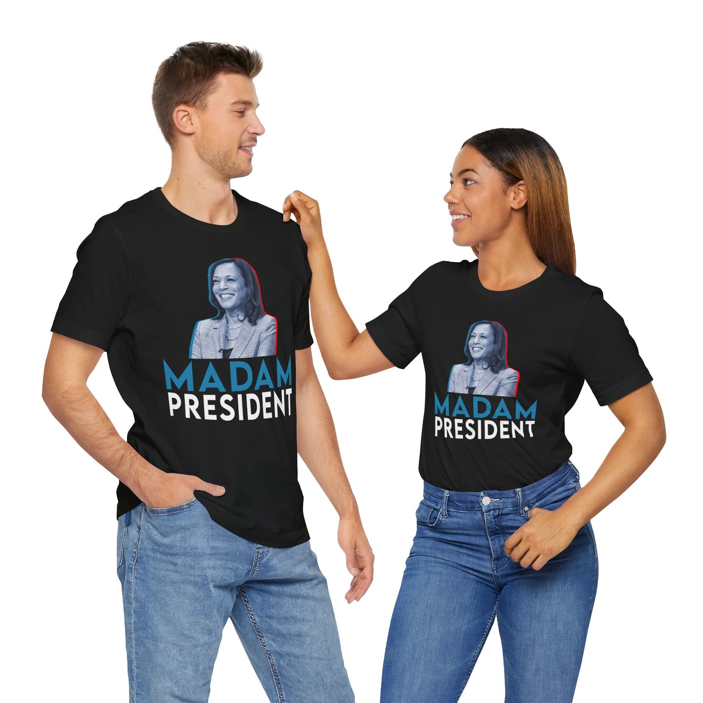 Madam President Kamala Harris, Bella Canvas 3001 Unisex T-Shirt, Kamala Shirt, Kamala DNC Shirt - Anti Trump, Democracy Shirt, Kamala Shirt