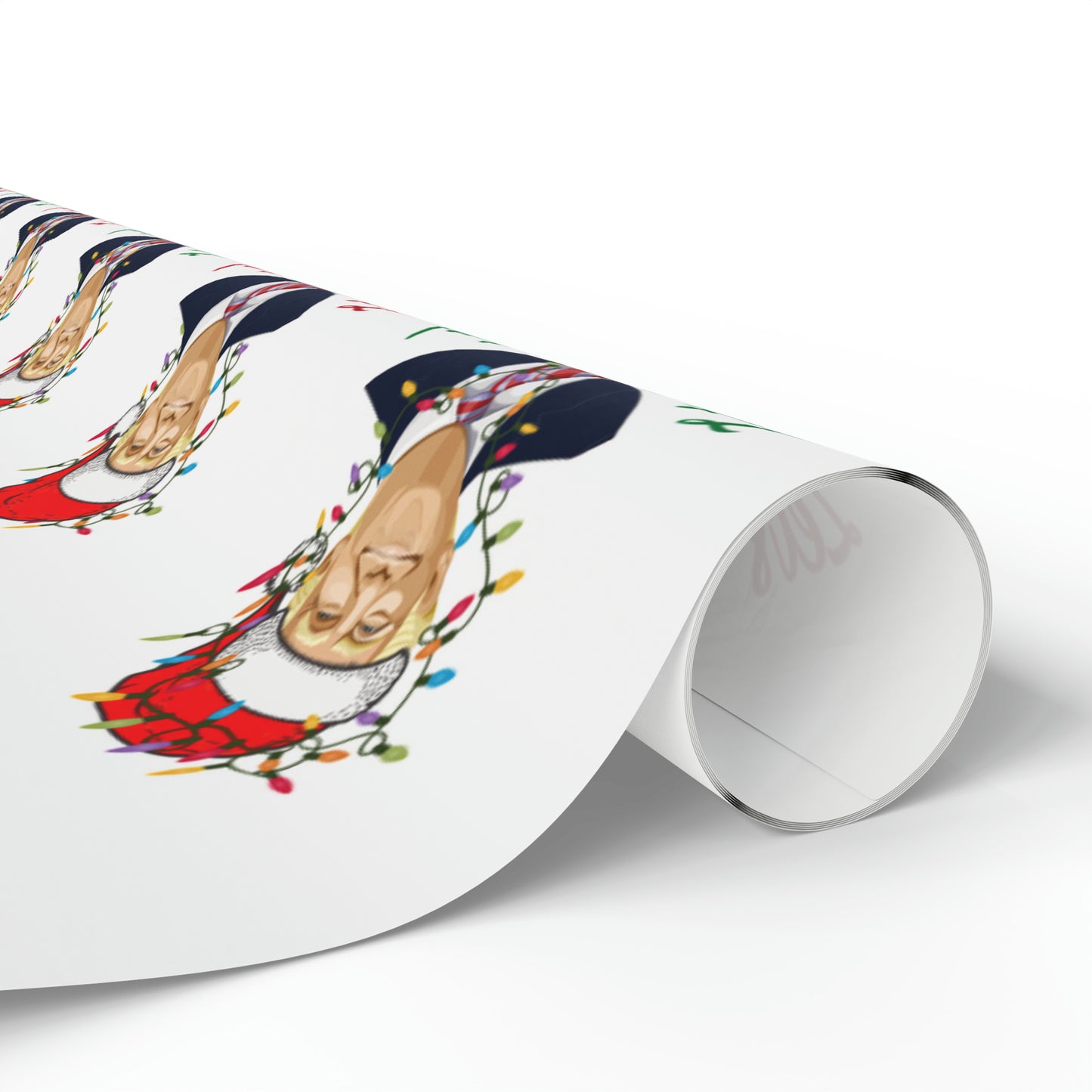 Santa Funny Trump Wrapping Paper for Gifts - Make America Great Again Christmas Gift Wrapping Paper