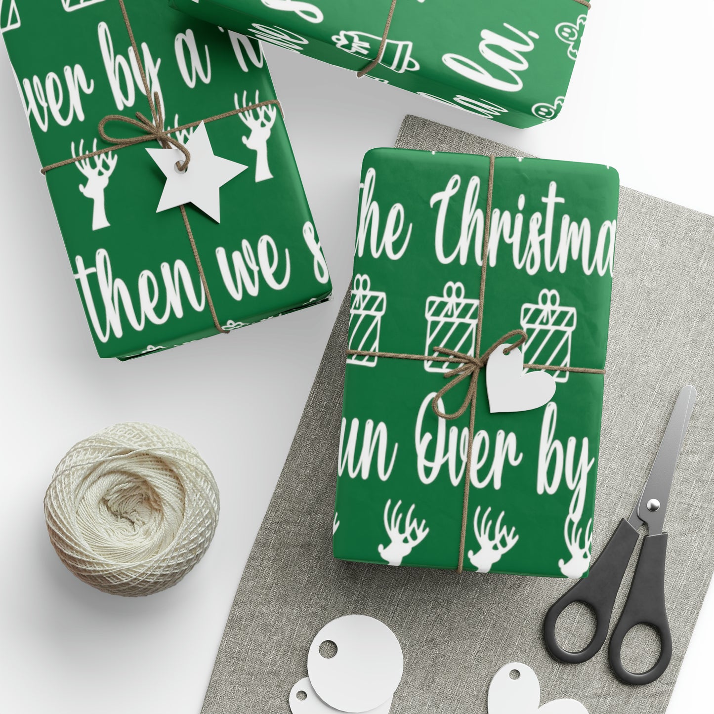 Funny Let's Go Brandon Christmas Gift Wrap Green - Brandon Trump Gift Wrap Funny Green Wrapping Paper