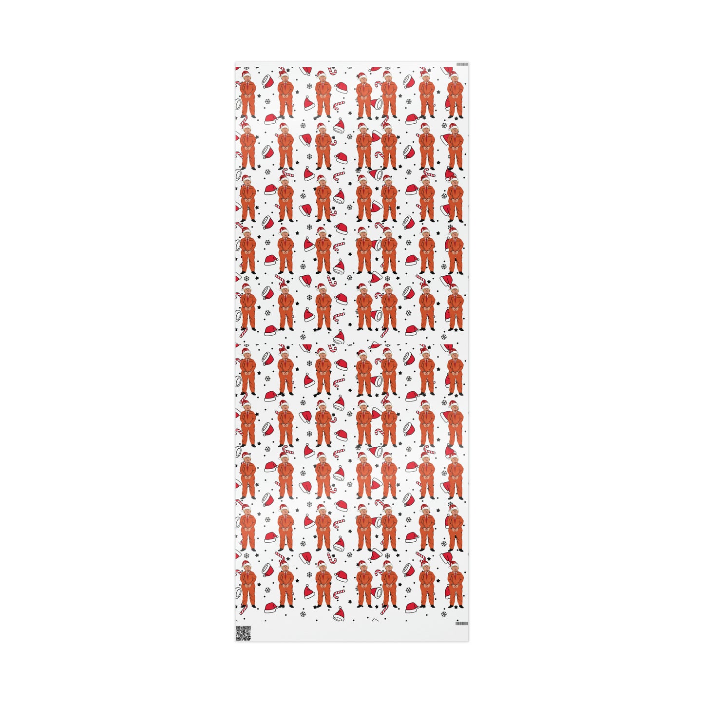 Funny Trump Orange Prison Suit Wrapping Paper for Gifts - Pro Biden Christmas Gift Wrap