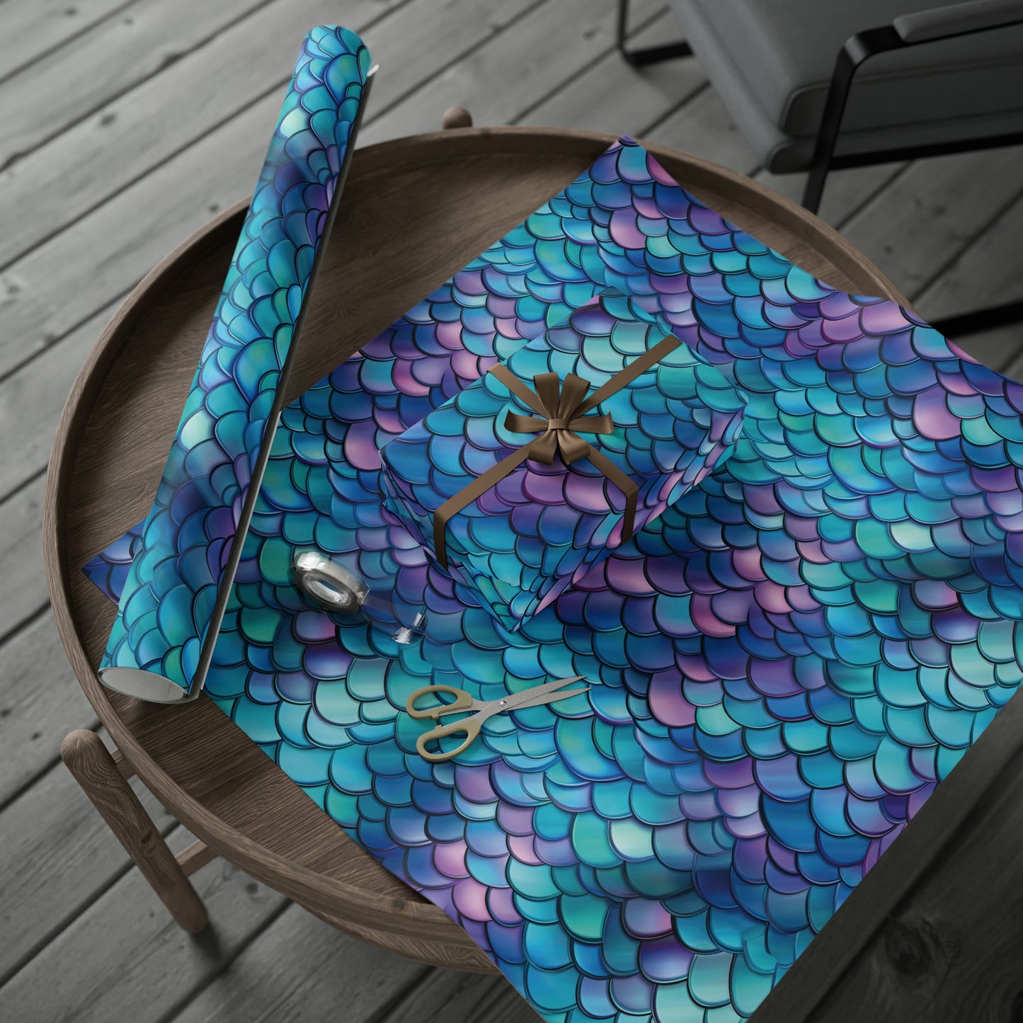 Beautiful Mermaid Wrapping Paper Mermaid Scales Mermaid Gift Wrap