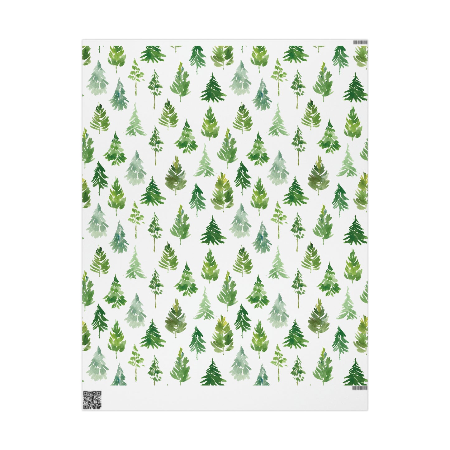 Gorgeous Green Pastel Trees Christmas Gift Wrap - Christmas Trees Wrapping Paper