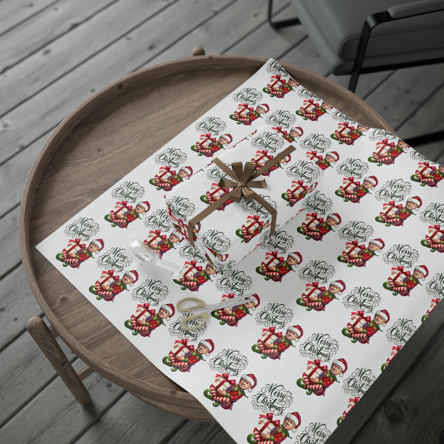 The Great Trump Elf Gift Wrap Merry Christmas Gift Wrap Elf Trump 2024 Trump Wrapping Paper Trump Christmas Funny Gift Wrap MAGA Trump