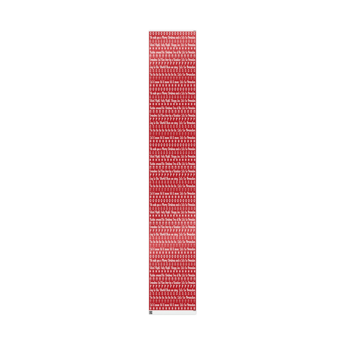 Funny Let's Go Brandon Christmas Gift Wrap Red - Brandon Gift Wrap - Funny Trump Christmas Songs Red Christmas Wrap