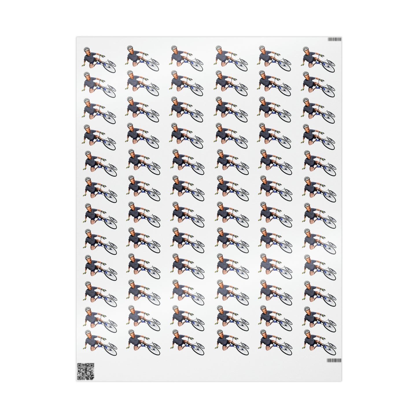 Let's Go Brandon Wrapping Paper - Hilarious Gift Wrap Biden Falling off Bike Christmas Gift Wrap