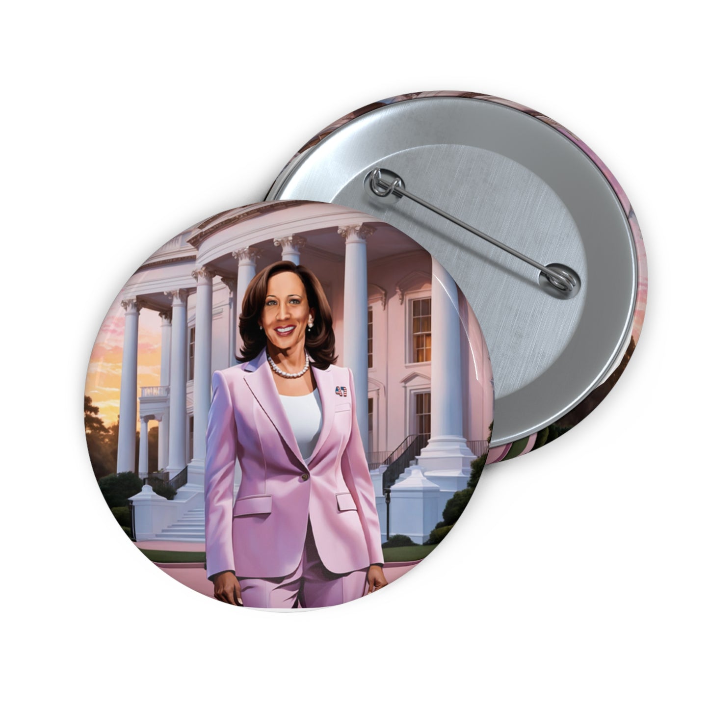 Kamala Harris Art 2024 Pin Button, Kamala President, Madam Vice President Kamala, Harris 2024, Vote Pin Button, Kamala White House