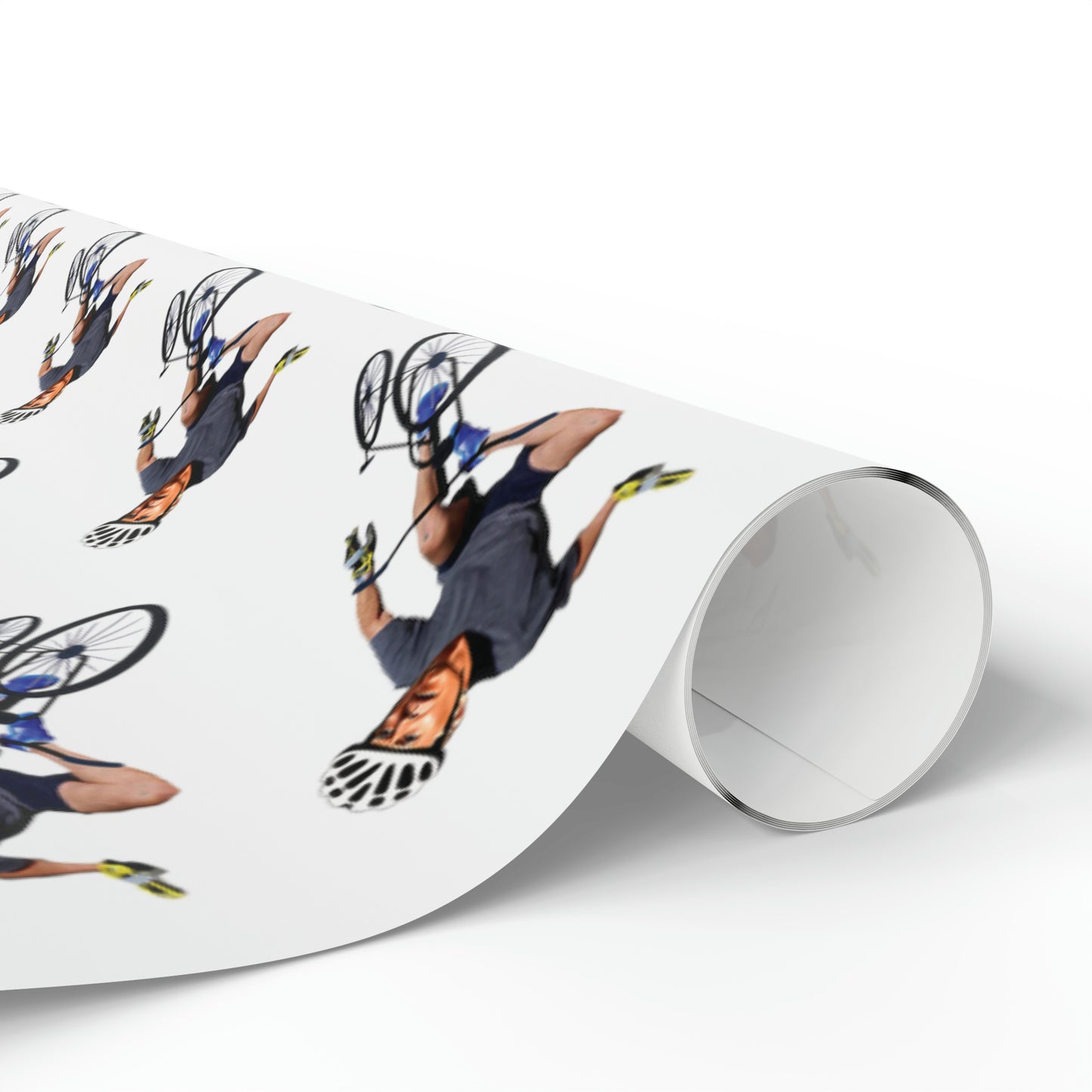 Let's Go Brandon Wrapping Paper - Hilarious Gift Wrap Biden Falling off Bike Christmas Gift Wrap