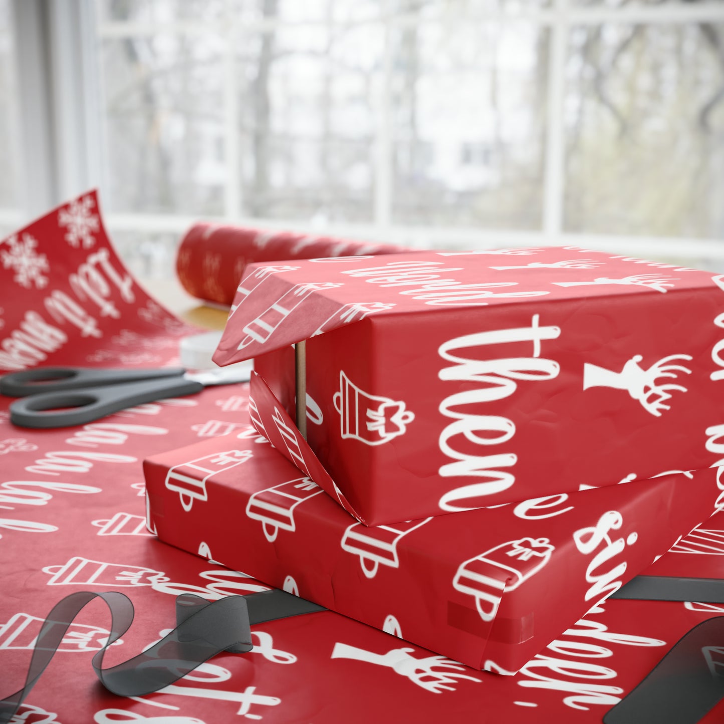 Funny Let's Go Brandon Christmas Gift Wrap Red - Brandon Gift Wrap - Funny Trump Christmas Songs Red Christmas Wrap