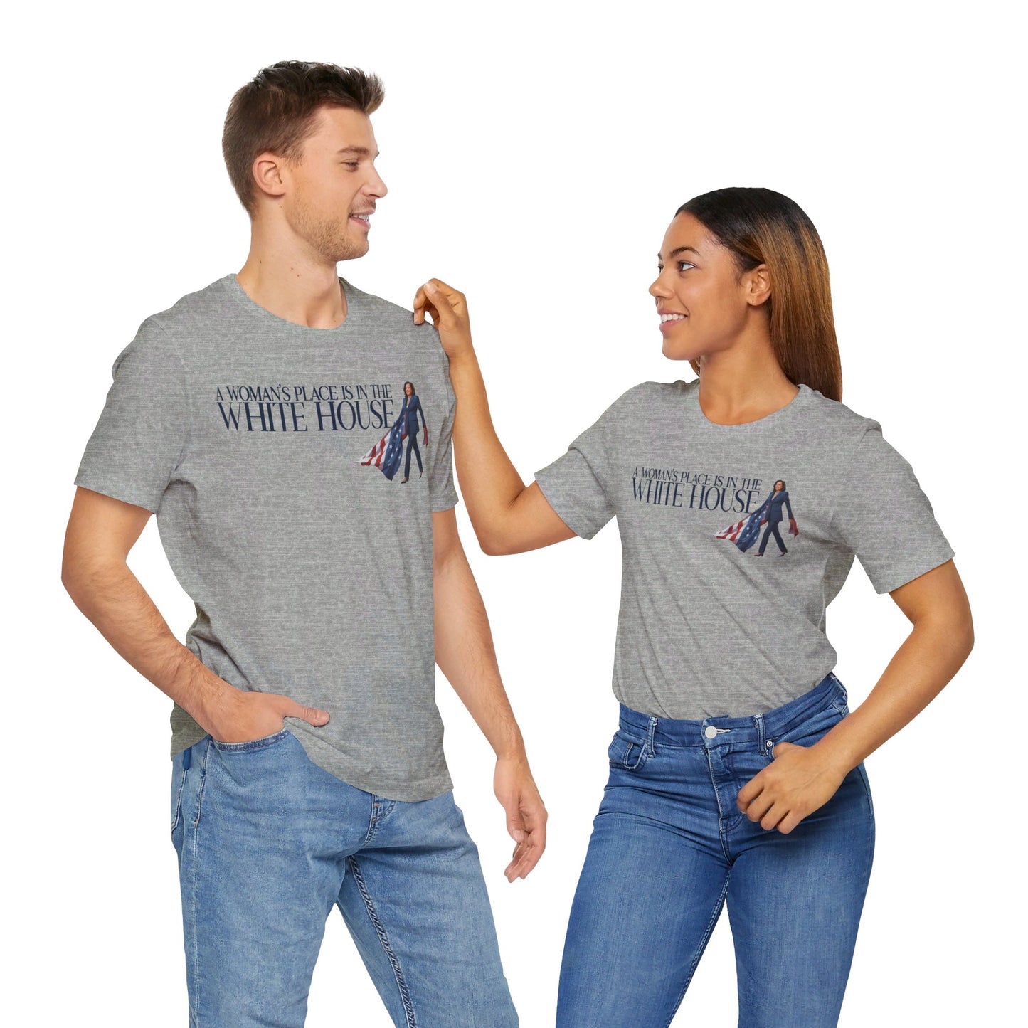 Woman's Place is in the White House, Madam President Kamala Harris, Bella Canvas 3001 Unisex T-Shirt, Kamala Shirt, Kamala DNC Shirt, Kamala