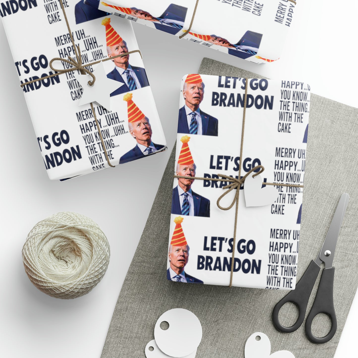 Best Birthday Wrapping Paper Confused Biden Trump Birthday Wrapping Paper Gift