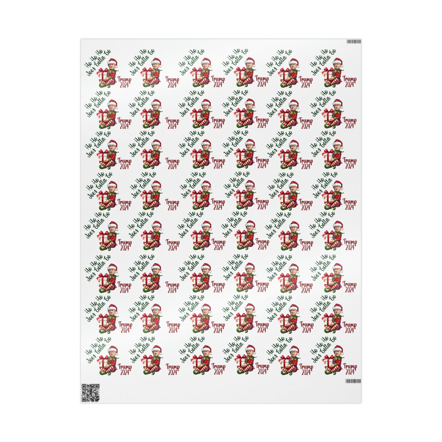 Trump Vs Biden Gift Wrap Christmas Gift Wrap Elf Trump 2024 Trump Elf Christmas Funny Gift Wrap Ho Ho Ho Joe's Gotta Go