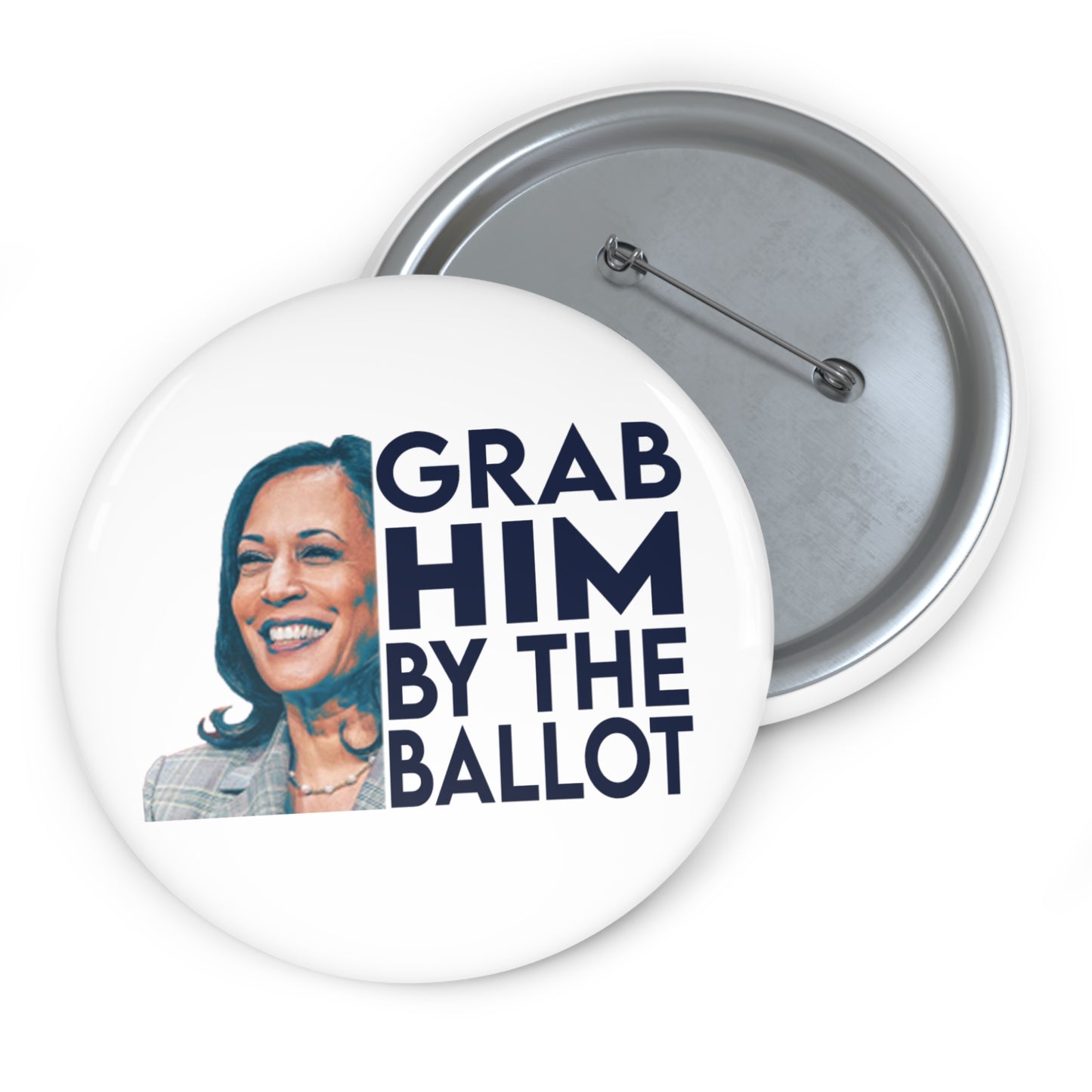 Grab Him By The Ballot, Harris For President Pin, Kamala Harris Pin Button, Kamala Harris 2024 Pin, Harris Walz 2024, Vote Pin, Kamala DNC