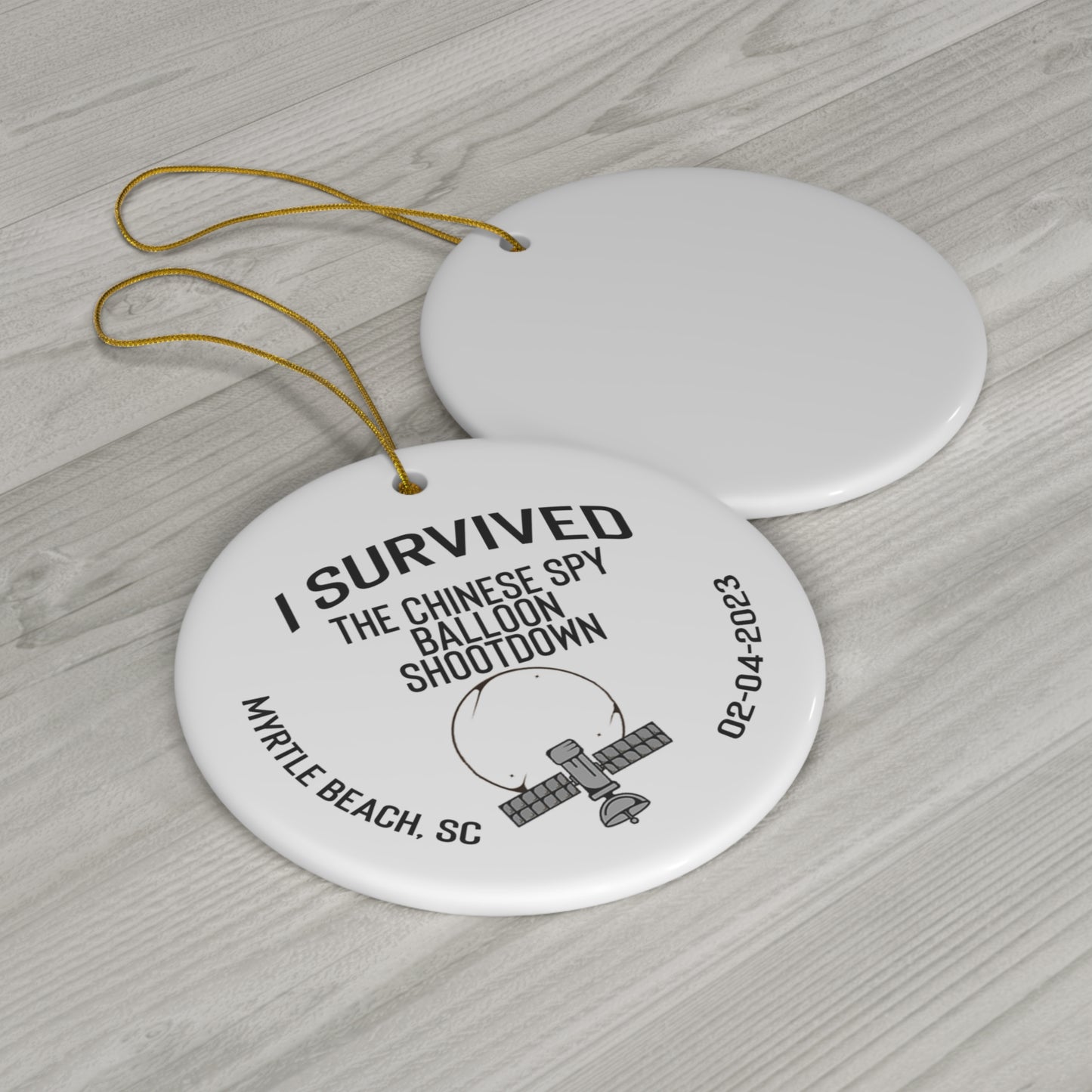 Chinese Spy Balloon Ornament Funny Christmas Ornament 2023 Ornament US Events