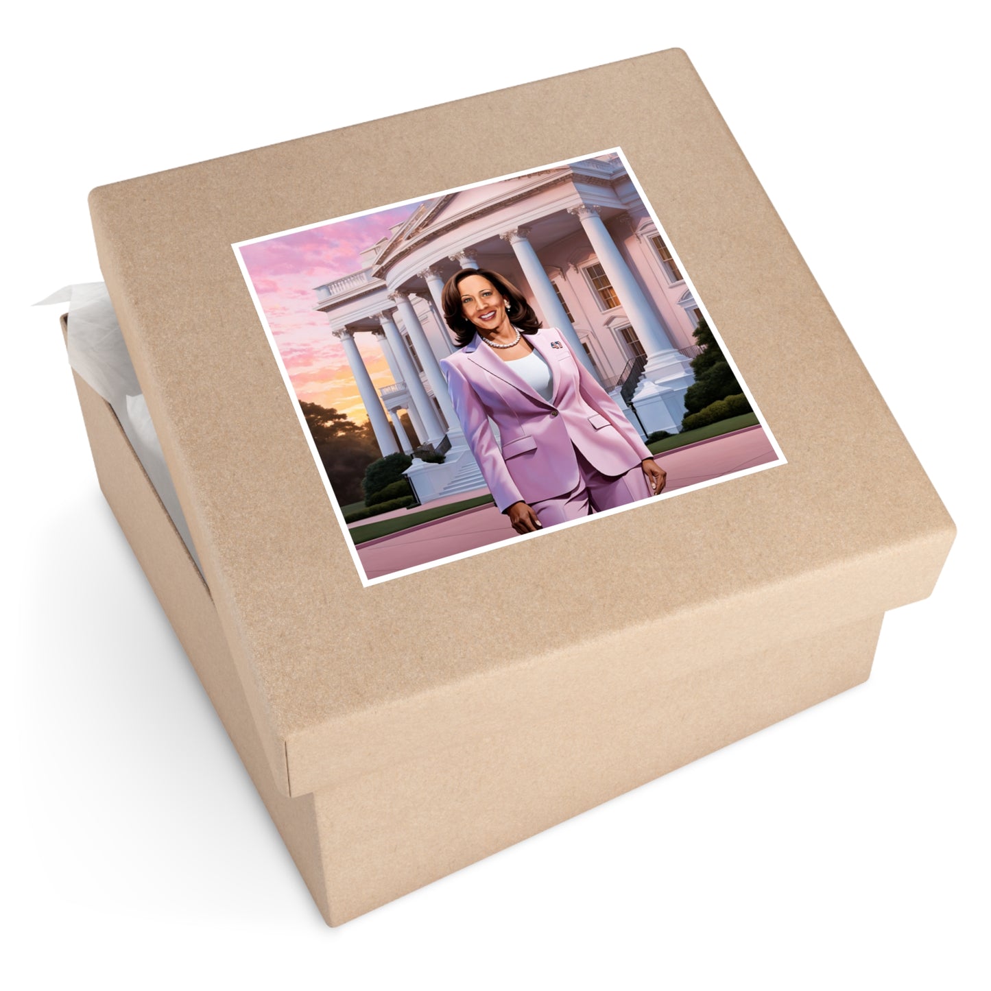 Kamala Harris Digi-Art Sticker, Indoor\Outdoor Vinyl Sticker, Kamala Harris 2024, Kamala White House, Vote Kamala 2024, Kamala Sticker