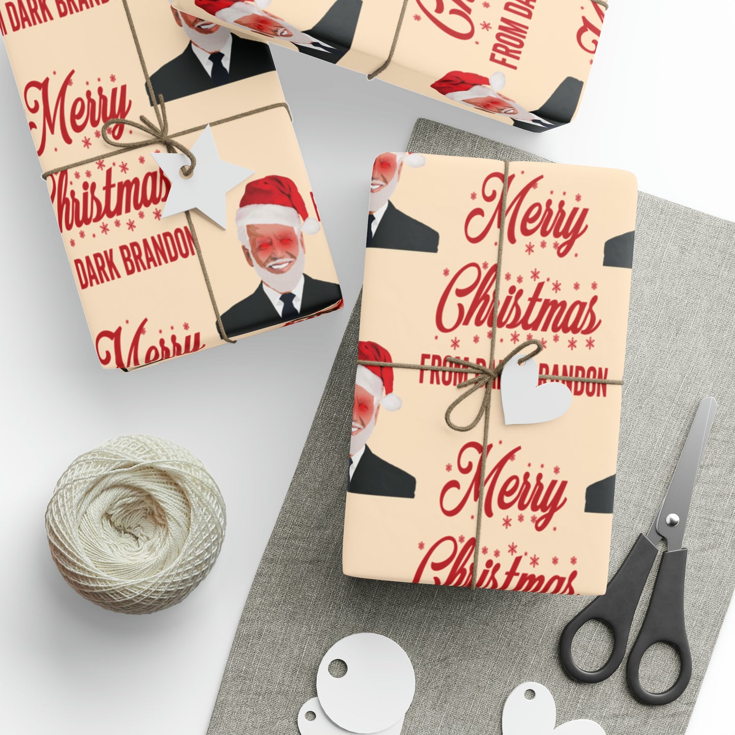 Merry Christmas from Dark Brandon Christmas Wrapping Paper for Gifts - Pro Biden Brandon Gift Wrap