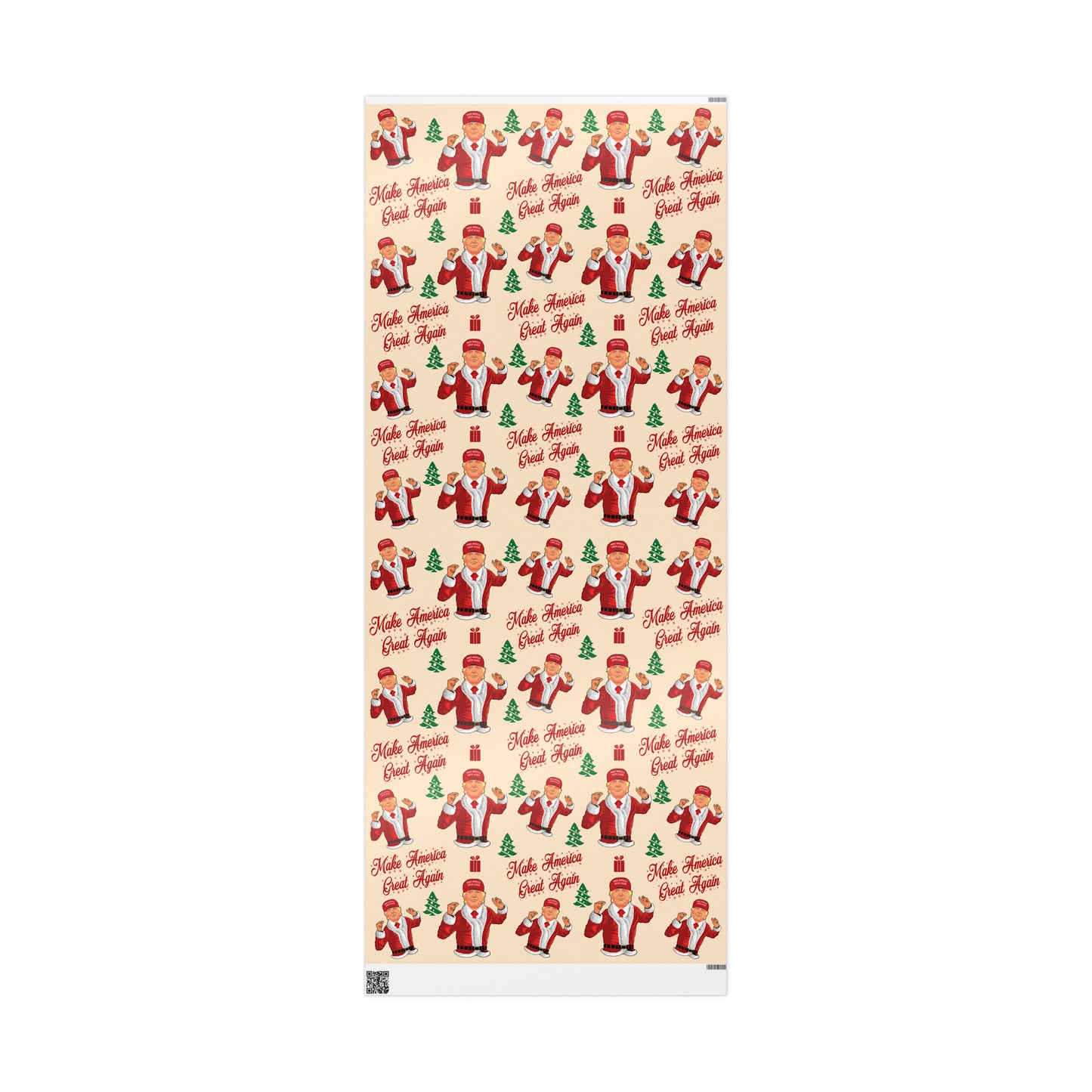 Funny MAGA Trump Christmas Wrapping Paper - Make America Great Again Gift - Joe Let's Go Brandon Funny Santa Trump Wrapping Paper