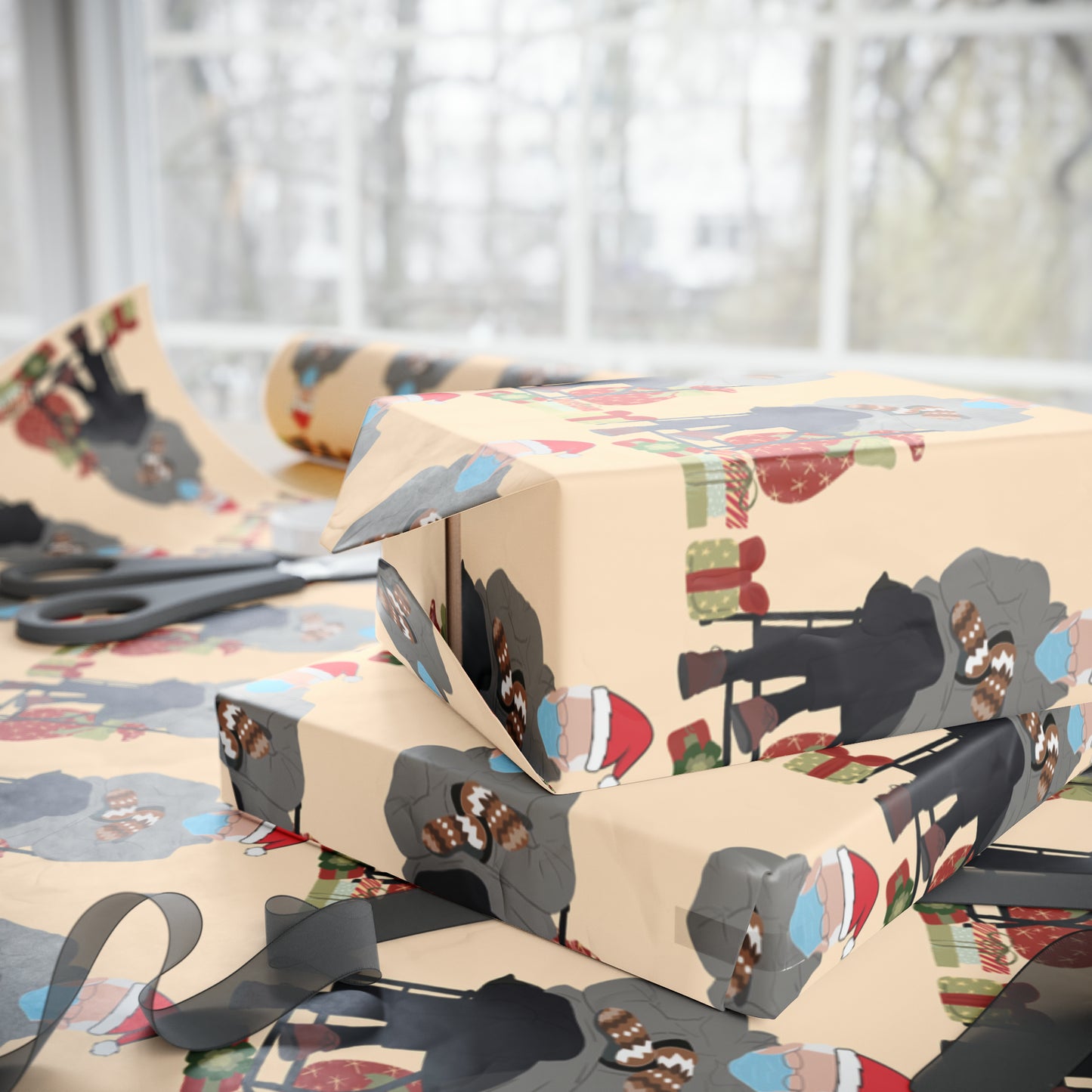 Bernie Sanders Mittens Meme Christmas Gift Wrap - Funny Bernie Wrapping Paper for Christmas