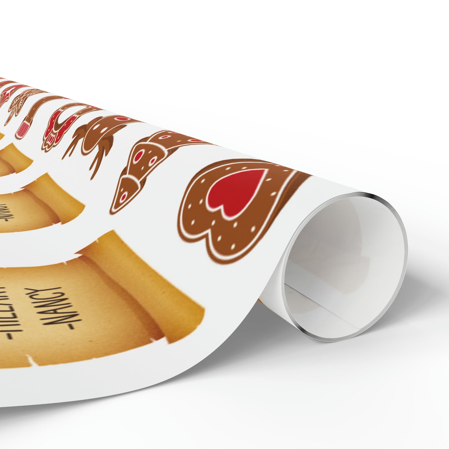 Great Funny Trump Wrapping Paper for Gifts - Pro Trump Naughty List Gingerbread Christmas Gift Wrap