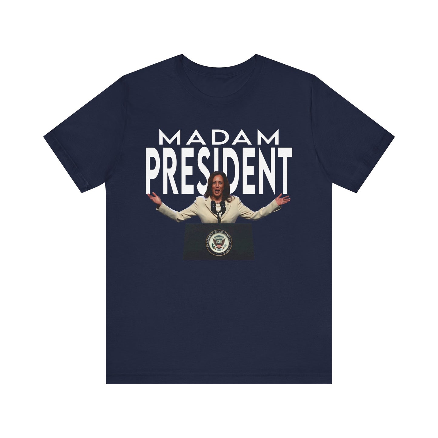 Madam President Kamala Harris, Bella Canvas 3001 Unisex T-Shirt, Kamala Shirt, Kamala DNC Shirt - Anti Trump, Democracy Shirt, Kamala Shirt