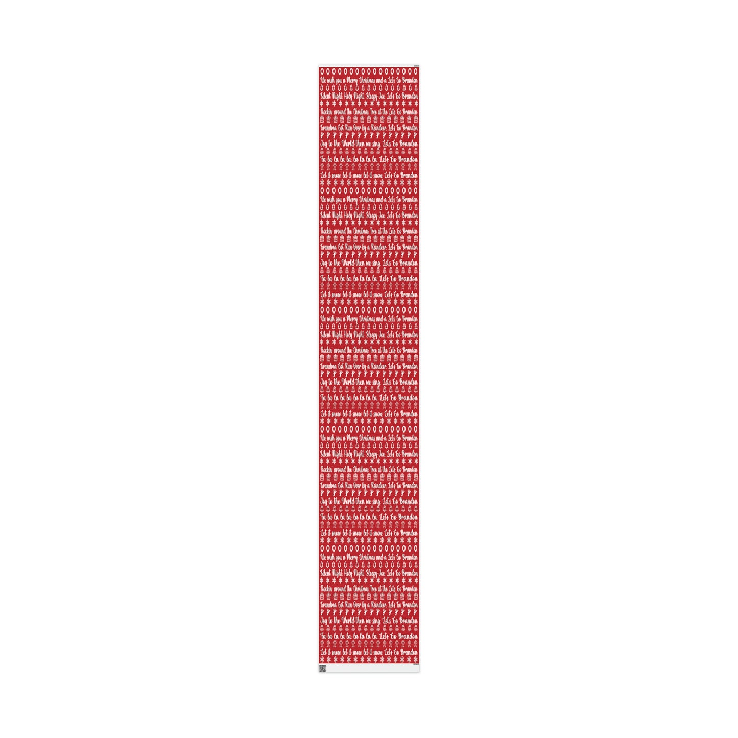 Funny Let's Go Brandon Christmas Gift Wrap Red - Brandon Gift Wrap - Funny Trump Christmas Songs Red Christmas Wrap