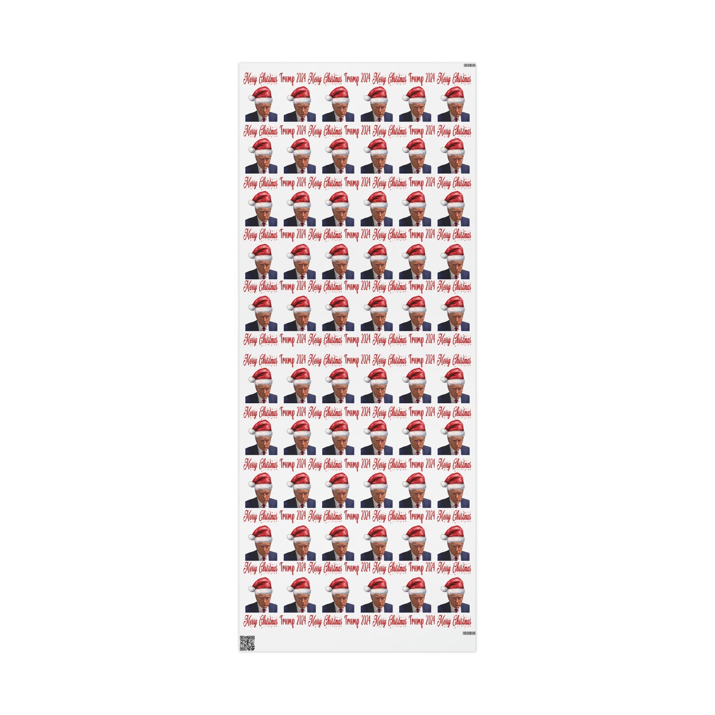 Santa Trump Mugshot Gift Wrap Merry Christmas Gift Wrap Trump 2024 Wrapping Paper