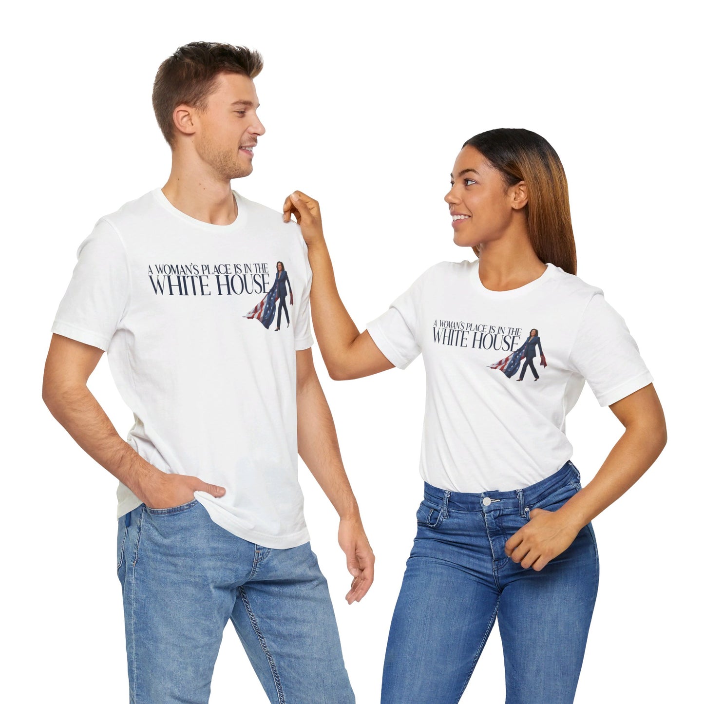 Woman's Place is in the White House, Madam President Kamala Harris, Bella Canvas 3001 Unisex T-Shirt, Kamala Shirt, Kamala DNC Shirt, Kamala