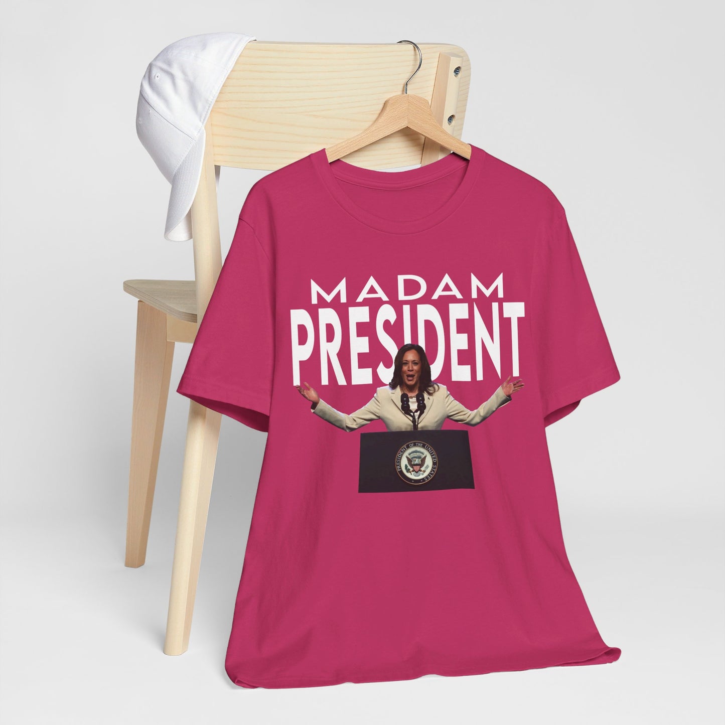 Madam President Kamala Harris, Bella Canvas 3001 Unisex T-Shirt, Kamala Shirt, Kamala DNC Shirt - Anti Trump, Democracy Shirt, Kamala Shirt