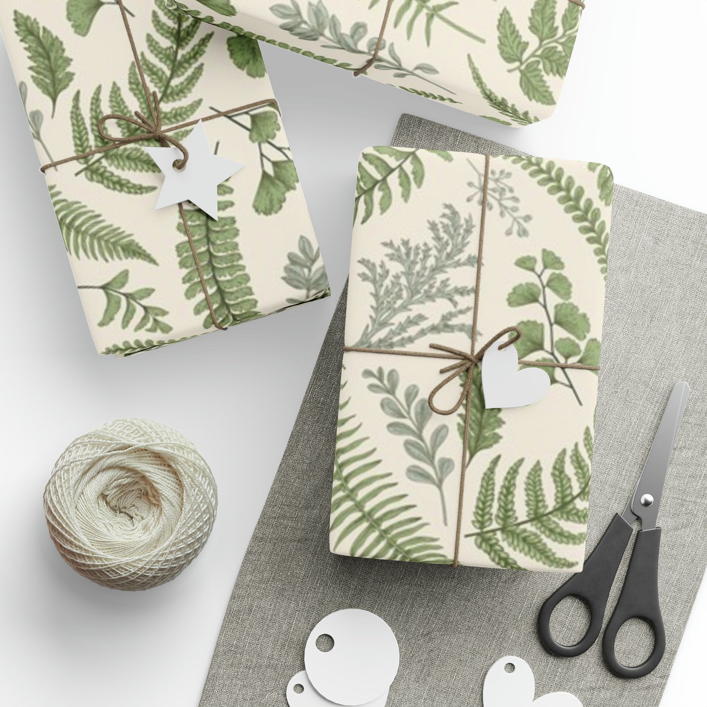 Lovely Botanical Leaves Ferns Gift Wrap - Botanical Wrapping Paper