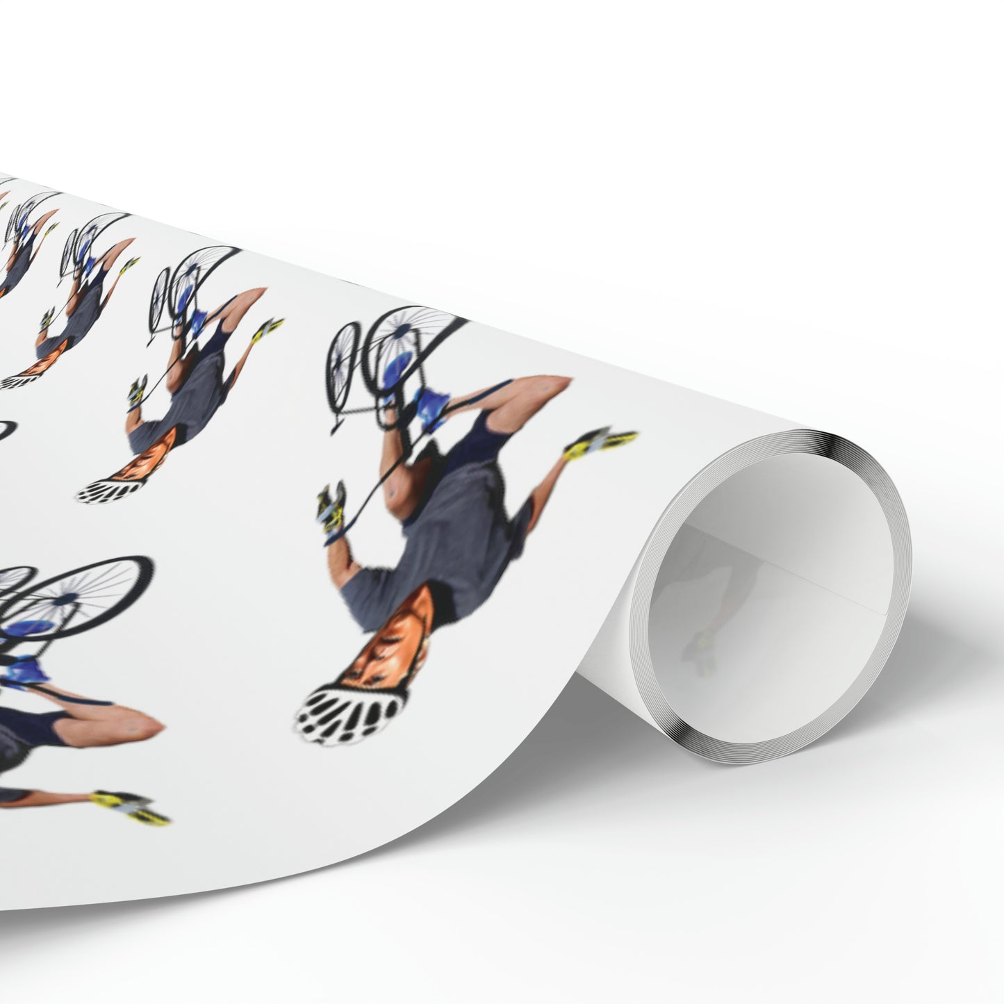 Let's Go Brandon Wrapping Paper - Hilarious Gift Wrap Biden Falling off Bike Christmas Gift Wrap