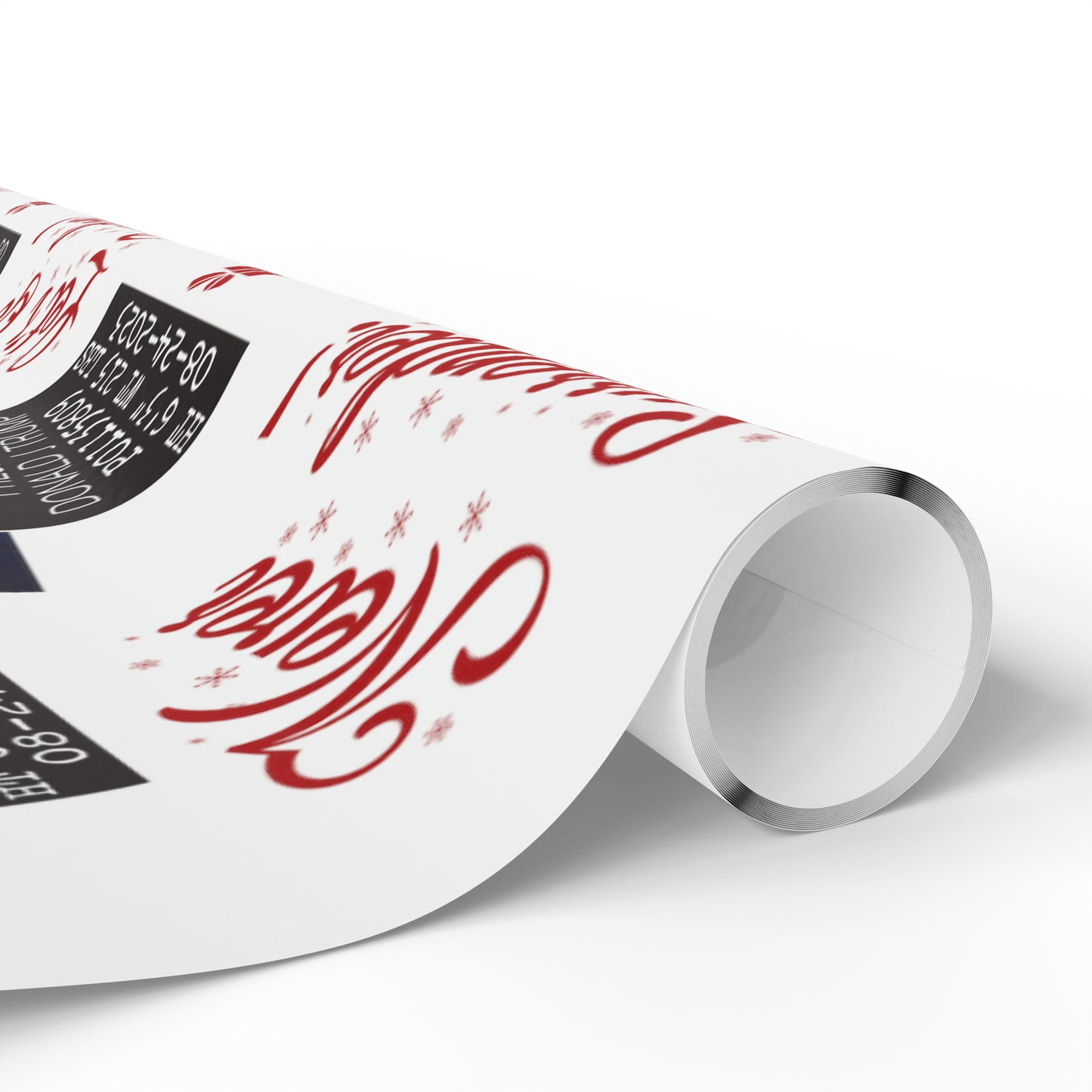 The Trump Mugshot Gift Wrap - Let's Go Brandon Gift Wrap - Santa Trump 2024 Never Surrender Wrapping Paper