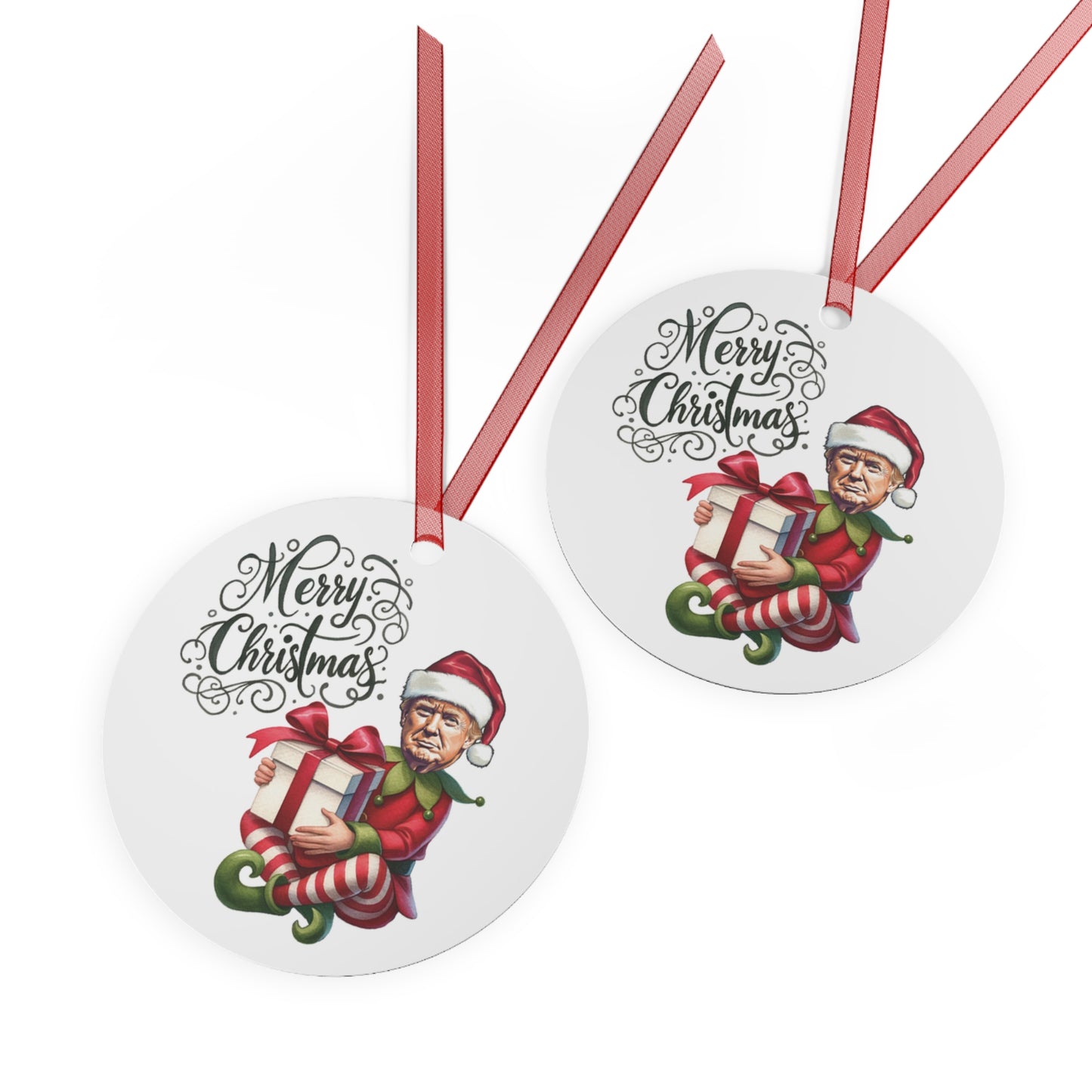 The Great Trump Elf Christmas Ornament Elf Trump Ornament Lightweight Shaterproof Metal Ornament