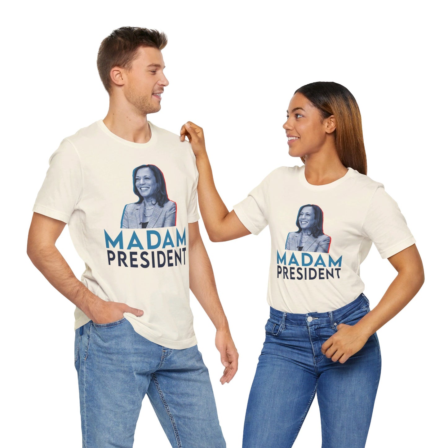 Madam President Kamala Harris, Bella Canvas 3001 Unisex T-Shirt, Kamala Shirt, Kamala DNC Shirt - Anti Trump, Democracy Shirt, Kamala Shirt