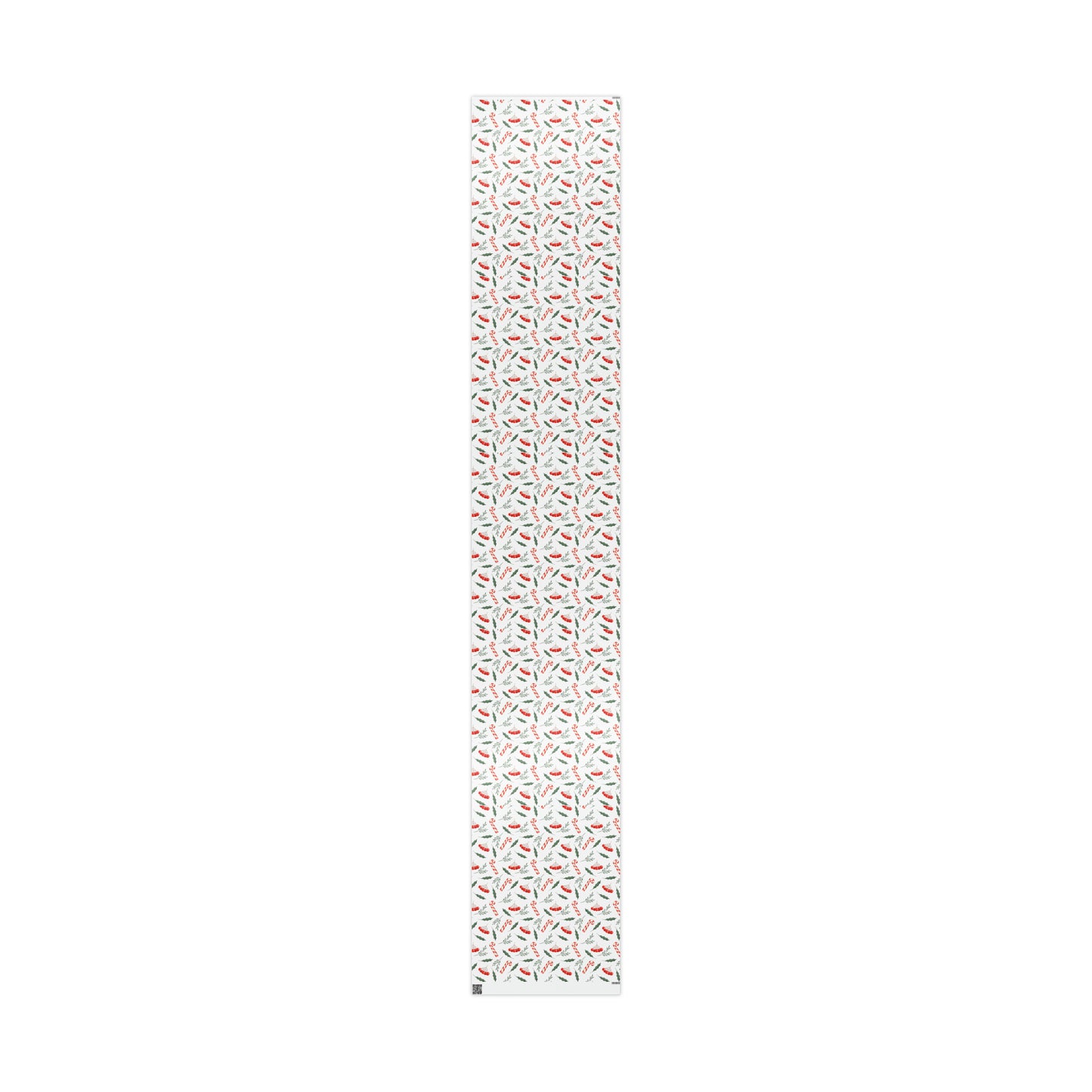 Candy Cane Holly Pastel Christmas Gift Wrap - Christmas Wrapping Paper