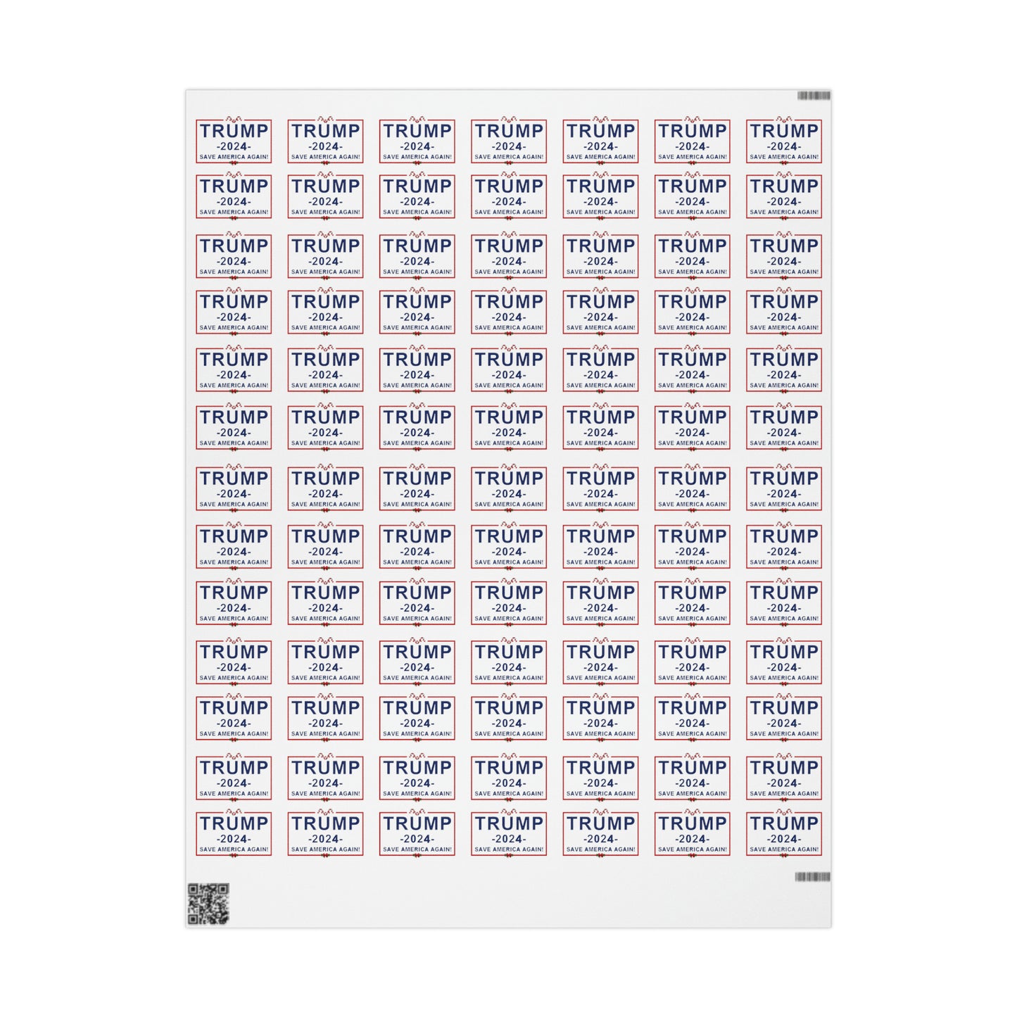Great Trump Christmas Gift Trump Wrapping Paper Trump 2024 Save America Again Christmas Candy Cane Gift Wrap