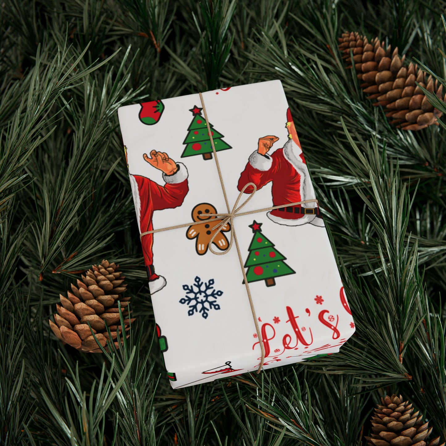 MAGA Trump Wrapping Paper for Gifts - Pro Trump Let's Go Brandon Christmas Gift Wrap
